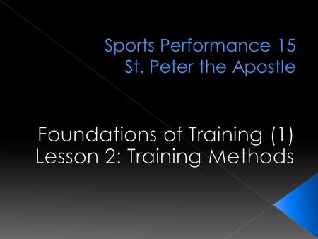  A relatively new term in performance  This is the _____________ type of training in sports  Combination of ________ components – Strength, Power,