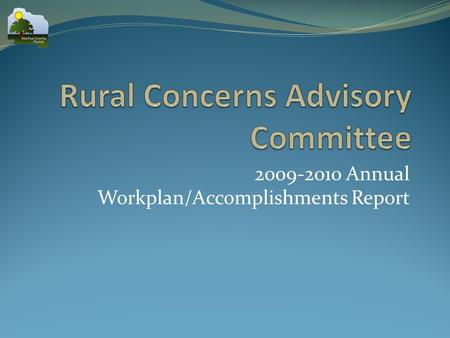 2009-2010 Annual Workplan/Accomplishments Report.