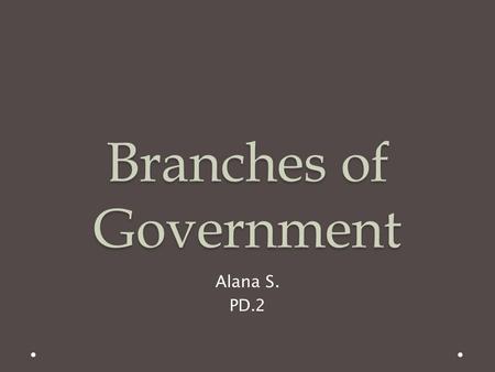 Branches of Government