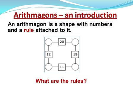 Arithmagons – an introduction