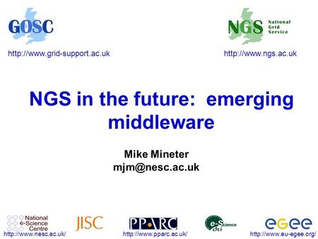 NGS in the future: emerging middleware.