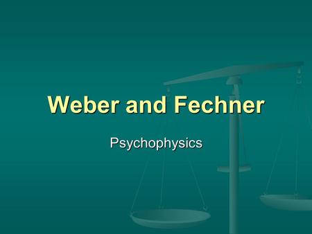 Weber and Fechner Psychophysics. Afterimages Examples of some of the illusions with which Fechner worked. Examples of some of the illusions with which.