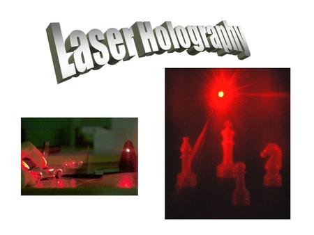Hologram Basics: A laser-generated image with three-dimensional properties Created by capturing the intensity and phase information produced by the interference.