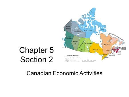 Canadian Economic Activities