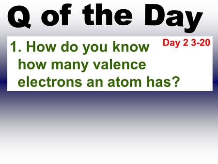 How do you know how many valence electrons an atom has?