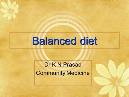 Dr K N Prasad Community Medicine