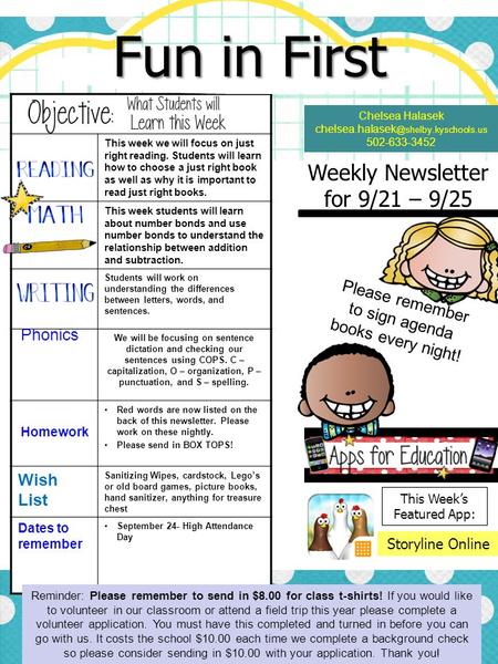 Weekly Newsletter for 9/21 – 9/25 This week we will focus on just right reading. Students will learn how to choose a just right book as well as why it.