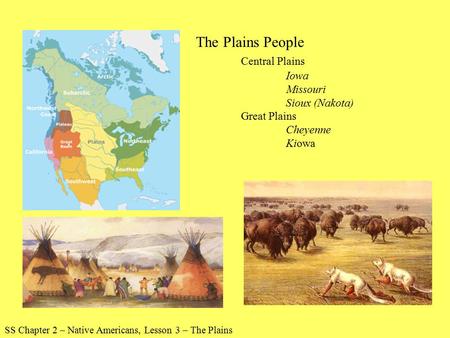 The Plains People Central Plains Iowa Missouri Sioux (Nakota)