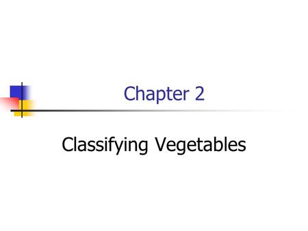 Classifying Vegetables