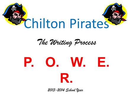 Chilton Pirates The Writing Process P. O. W. E. R.