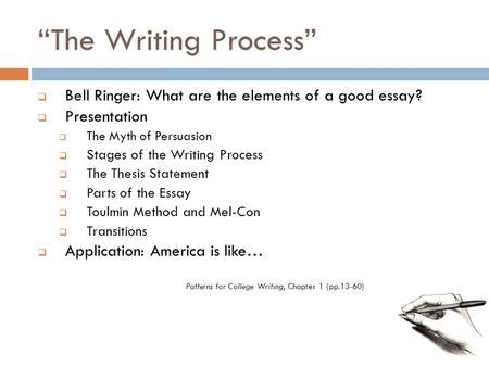 Patterns for College Writing, Chapter 1 (pp.13-60)