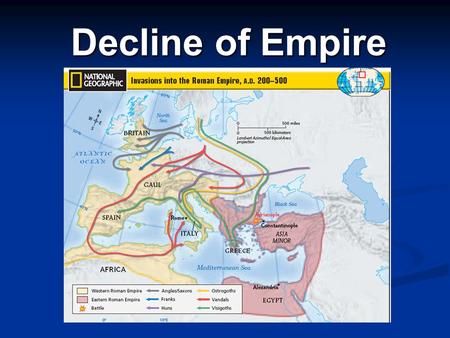 Decline of Empire.