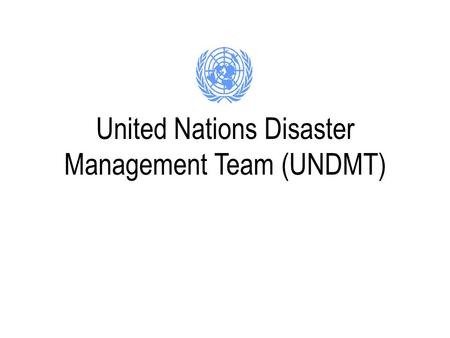 United Nations Disaster Management Team (UNDMT)