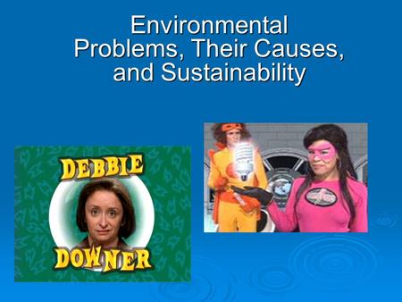 Environmental Problems, Their Causes, and Sustainability.