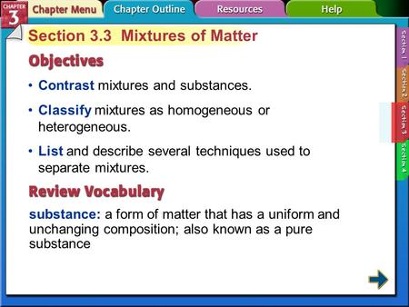 Section 3.3 Mixtures of Matter