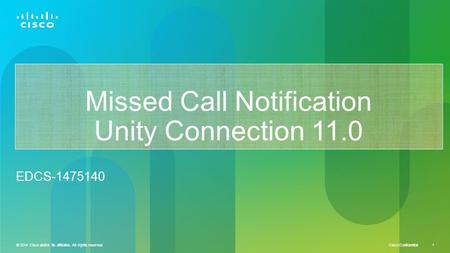 Missed Call Notification Unity Connection 11.0