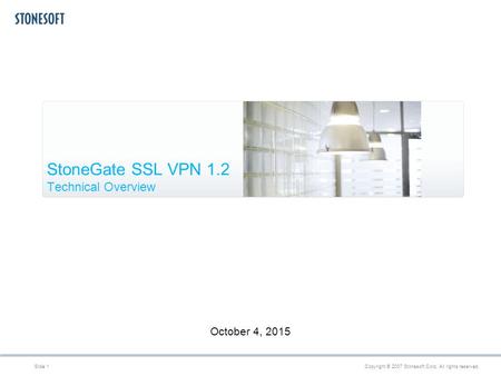 StoneGate SSL VPN 1.2 Technical Overview