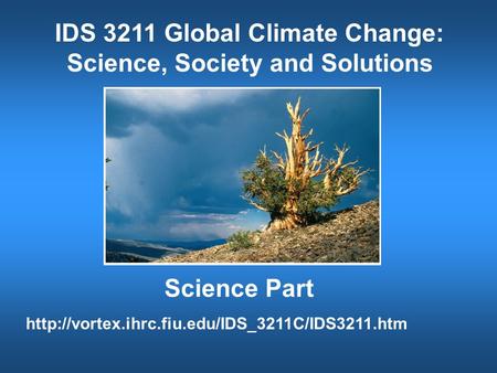 Science, Society and Solutions