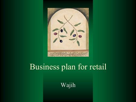 Business plan for retail
