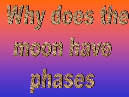 Why does the Moon have phases and what are they called? Phases are caused by the amount of sunlight we see reflected by the moon. The phases take about.