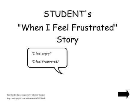 STUDENT's When I Feel Frustrated Story