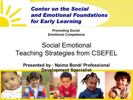 Social Emotional Teaching Strategies from CSEFEL