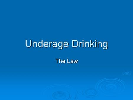 Underage Drinking The Law.  Your driving privilege will be suspended if you are convicted of: Lying about your age to obtain alcohol. Lying about your.