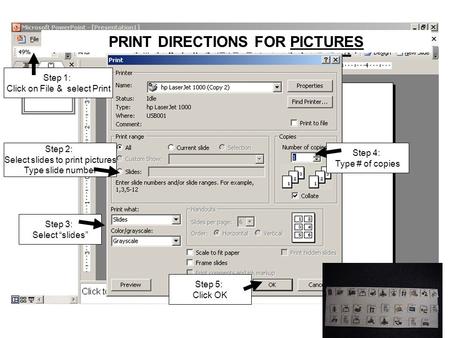 PRINT DIRECTIONS FOR PICTURES