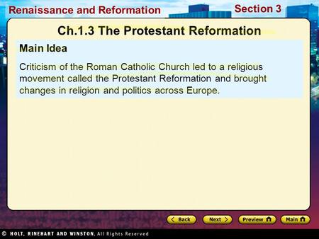 Ch.1.3 The Protestant Reformation