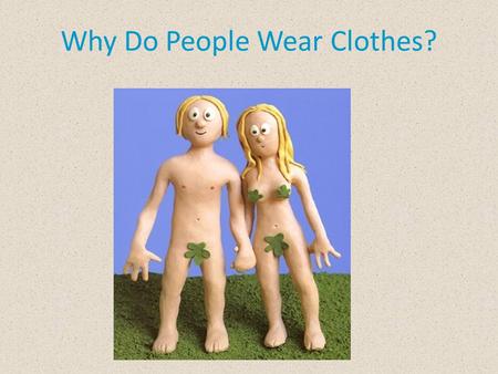 Why Do People Wear Clothes?