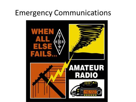 Emergency Communications. Ham radio operators are uniquely set up to provide emergency and public service communications. Radio Amateur Civil Emergency.