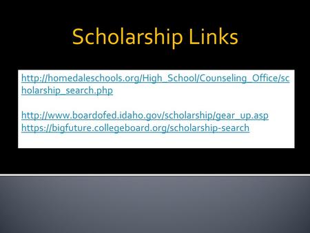 Scholarship Links  holarship_search.php