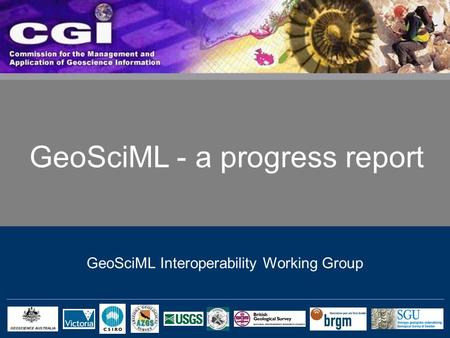 GeoSciML Interoperability Working Group GeoSciML - a progress report.