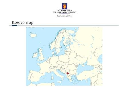 Royal Ministry of Defence Kosovo map. Royal Ministry of Defence Kosovo map.