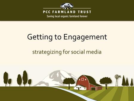 Getting to Engagement strategizing for social media.