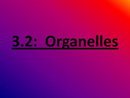 3.2: Organelles. What is an organelle? Organelles are structures specialized to perform distinct processes within a cell.