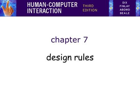 Chapter 7 design rules.