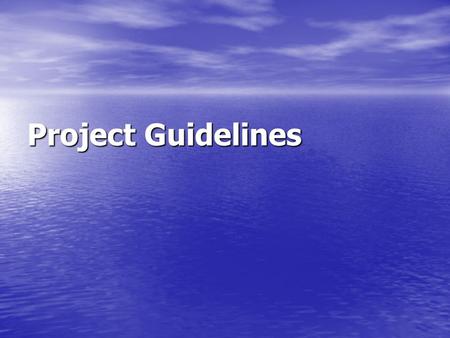 Project Guidelines. Introduction Introduction should include support/justification “why” the research should be done. The focus is on the dependent variable.