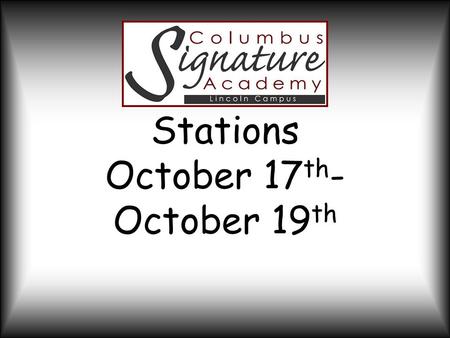 Stations October 17 th - October 19 th. Project Overview This week, second graders will meet with the 5 th graders to choose the present community leaders.