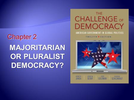 Chapter 2 MAJORITARIAN OR PLURALIST DEMOCRACY?. Learning Outcomes 2.1 Distinguish between the two theories of democratic government used in political.