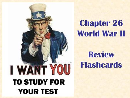 Chapter 26 World War II Review Flashcards
