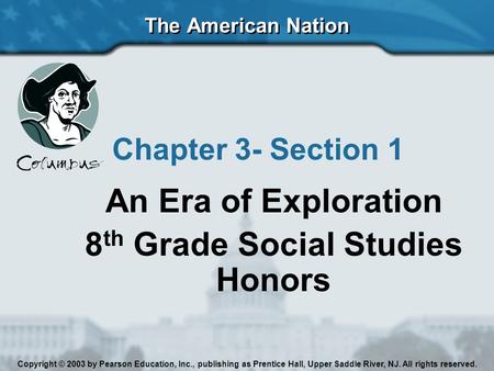 8th Grade Social Studies Honors
