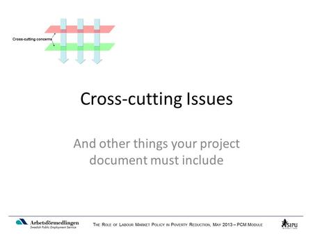Cross-cutting Issues And other things your project document must include.