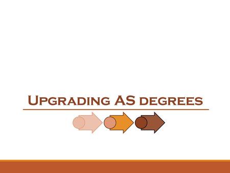 Upgrading AS degrees. 2 Upgrading AS Degrees The Associate of Science (AS) Degree Program was also created 50 years ago when Florida Community College.