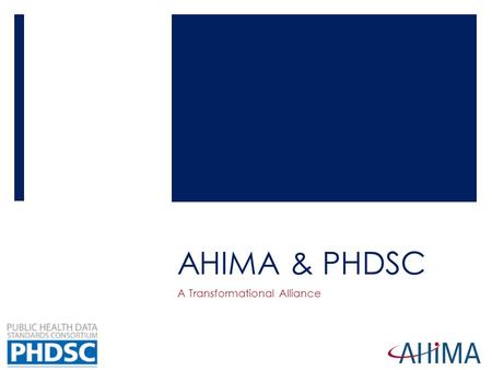 AHIMA & PHDSC A Transformational Alliance. CONFIDENTIAL AHIMA Background  Professional association founded in 1928 as the Association of Record Librarians.