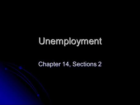 Unemployment Chapter 14, Sections 2. Nearly 50% of the U.S. population belongs to the civilian labor force Nearly 50% of the U.S. population belongs to.