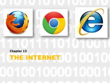 THE INTERNET Chapter 13. Internet- Interconnection and Networks “the Net” Computers have played a significant role in our everyday life Growth in popularity.
