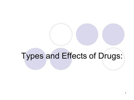 1 Types and Effects of Drugs:. 2 Hallucinogens Health effects include:  Sense of distance and estrangement  Mood disorders  Dilated pupils  Elevated.