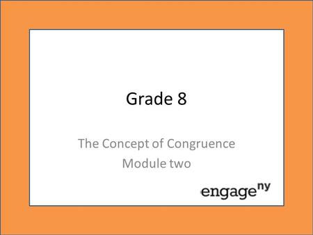 The Concept of Congruence Module two