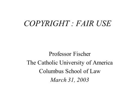 fair use law